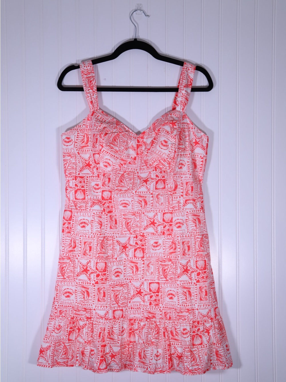 Lilly Pulitzer Rocko Cotton Romper Mizner Red Seaside Harbour Size 10 NWT $198